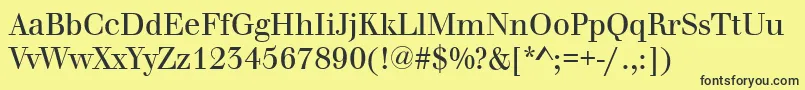 WalbaumOriginalRegular Font – Black Fonts on Yellow Background