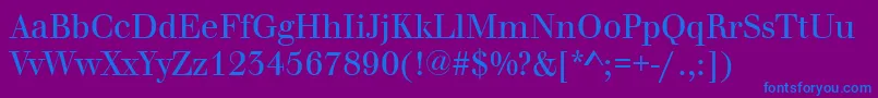Шрифт WalbaumOriginalRegular – синие шрифты на фиолетовом фоне