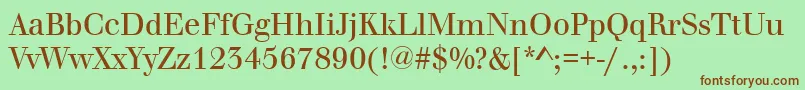 WalbaumOriginalRegular Font – Brown Fonts on Green Background