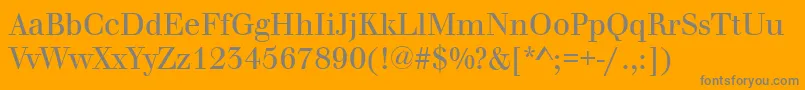 WalbaumOriginalRegular Font – Gray Fonts on Orange Background