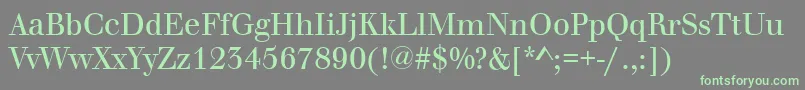 WalbaumOriginalRegular Font – Green Fonts on Gray Background