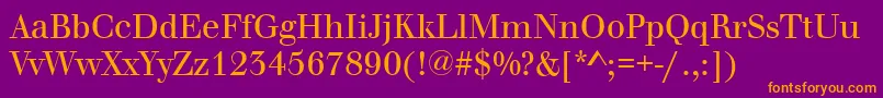 WalbaumOriginalRegular Font – Orange Fonts on Purple Background