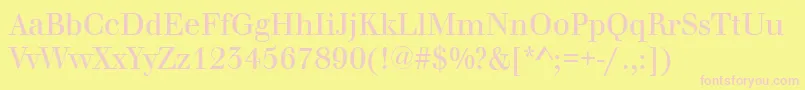 WalbaumOriginalRegular Font – Pink Fonts on Yellow Background