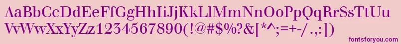 WalbaumOriginalRegular Font – Purple Fonts on Pink Background