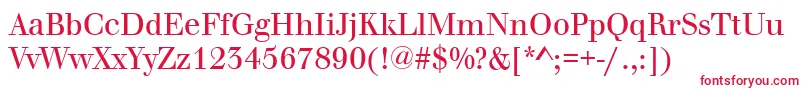 Шрифт WalbaumOriginalRegular – красные шрифты на белом фоне