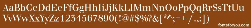 WalbaumOriginalRegular Font – White Fonts on Brown Background