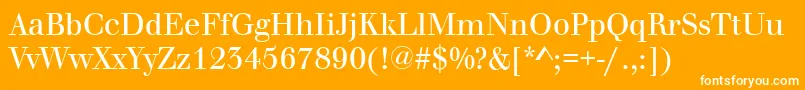 WalbaumOriginalRegular Font – White Fonts on Orange Background
