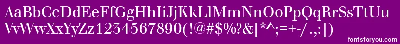 Шрифт WalbaumOriginalRegular – белые шрифты на фиолетовом фоне