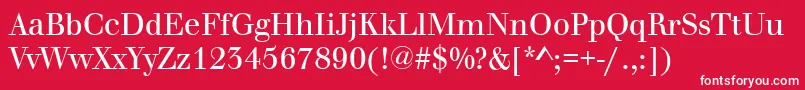 WalbaumOriginalRegular Font – White Fonts on Red Background