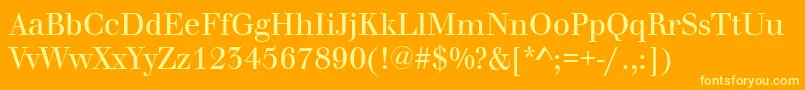 WalbaumOriginalRegular Font – Yellow Fonts on Orange Background