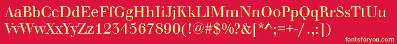 WalbaumOriginalRegular Font – Yellow Fonts on Red Background