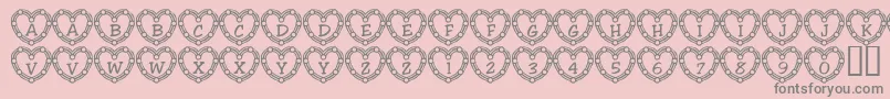 Шрифт 101HeartDeco – серые шрифты на розовом фоне