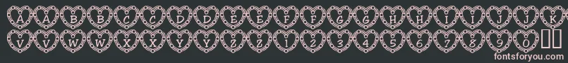 101HeartDeco Font – Pink Fonts on Black Background