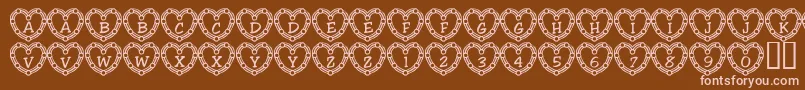 101HeartDeco Font – Pink Fonts on Brown Background