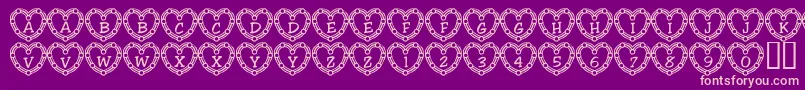 101HeartDeco Font – Pink Fonts on Purple Background