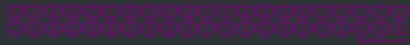 101HeartDeco Font – Purple Fonts on Black Background