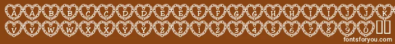 More about 101HeartDeco Font 101HeartDeco Font – White Fonts on Brown Background