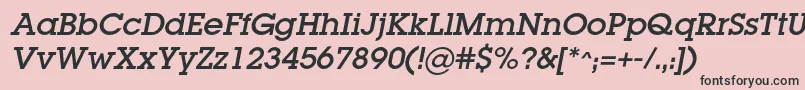 Weitere Informationen zur LugacItalic-Schriftart LugacItalic-Schriftart – Schwarze Schriften auf rosa Hintergrund