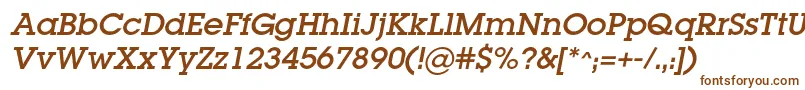 LugacItalic Font – Brown Fonts on White Background