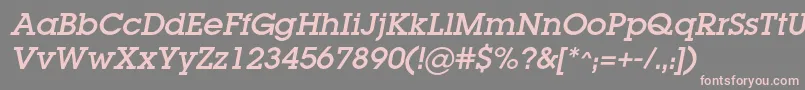 LugacItalic Font – Pink Fonts on Gray Background