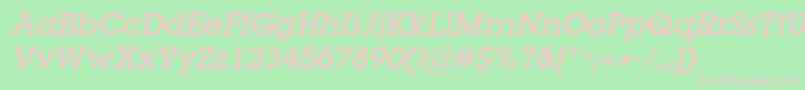 LugacItalic Font – Pink Fonts on Green Background