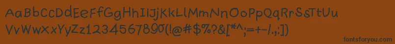 Quickwritten Font – Black Fonts on Brown Background