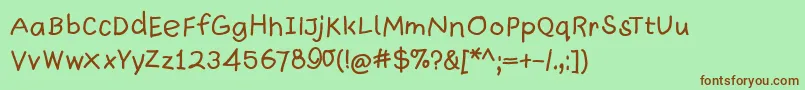Quickwritten Font – Brown Fonts on Green Background