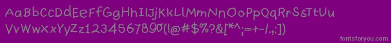 Quickwritten Font – Gray Fonts on Purple Background