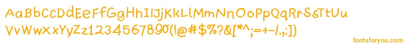 Quickwritten Font – Orange Fonts on White Background