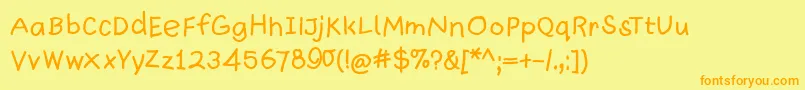 Quickwritten Font – Orange Fonts on Yellow Background