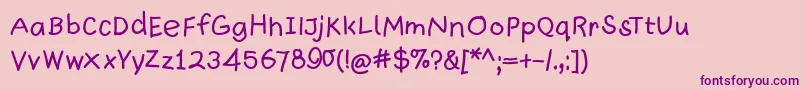 Quickwritten Font – Purple Fonts on Pink Background