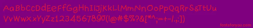 Quickwritten Font – Red Fonts on Purple Background