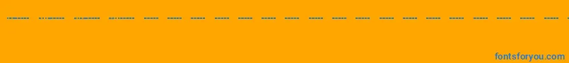 MorsecodeRegular Font – Blue Fonts on Orange Background