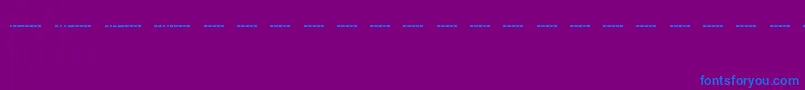 Fonte MorsecodeRegular – fontes azuis em um fundo violeta