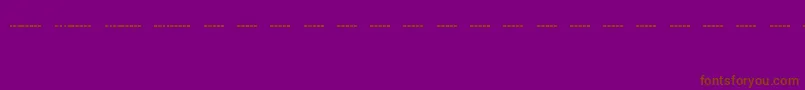 MorsecodeRegular Font – Brown Fonts on Purple Background