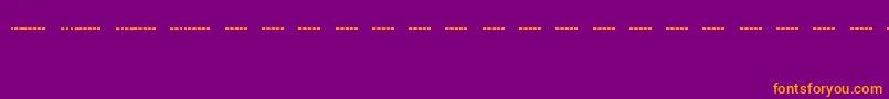 フォントMorsecodeRegular – 紫色の背景にオレンジのフォント