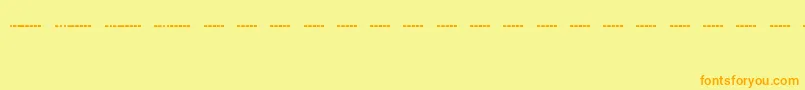 MorsecodeRegular Font – Orange Fonts on Yellow Background