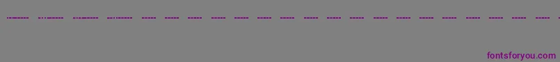 More about MorsecodeRegular Font MorsecodeRegular Font – Purple Fonts on Gray Background