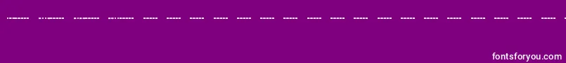 MorsecodeRegular-Schriftart – Weiße Schriften auf violettem Hintergrund