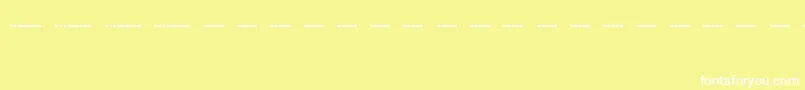 Czcionka MorsecodeRegular – białe czcionki na żółtym tle