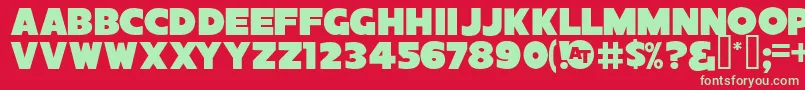 SansPosterBoldJl Font – Green Fonts on Red Background