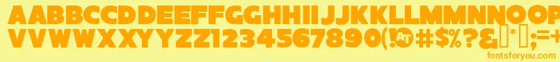 SansPosterBoldJl Font – Orange Fonts on Yellow Background