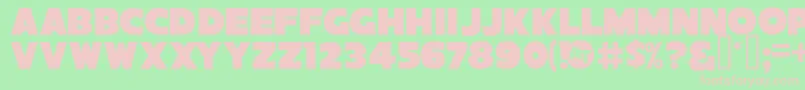 SansPosterBoldJl Font – Pink Fonts on Green Background