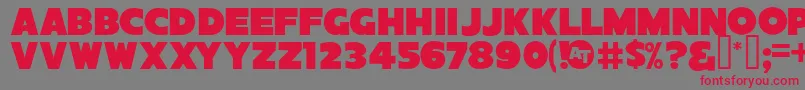 SansPosterBoldJl Font – Red Fonts on Gray Background