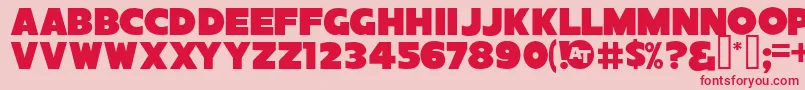 SansPosterBoldJl Font – Red Fonts on Pink Background