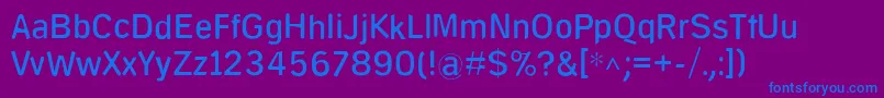 Deconstruct Font – Blue Fonts on Purple Background