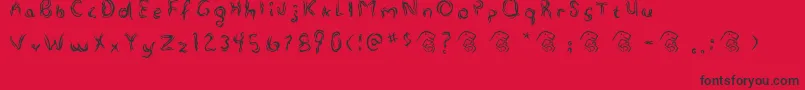 Alterna Font – Black Fonts on Red Background