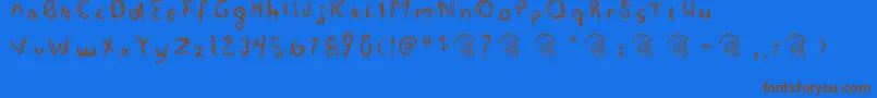 Alterna Font – Brown Fonts on Blue Background