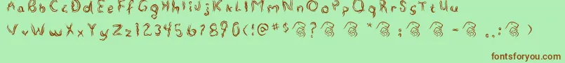 Alterna Font – Brown Fonts on Green Background