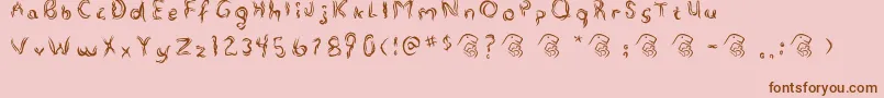 Alterna Font – Brown Fonts on Pink Background